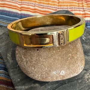 Spartina Gold and Neon Yellow/Green Bangle Bracelet